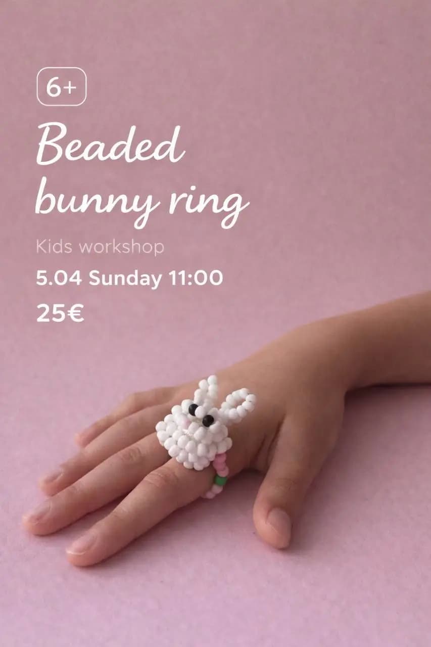 Beaded Bunny Ring